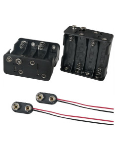 Soporte de Batería Engrosado 8xAA 12V MEETOOT - 2PCS