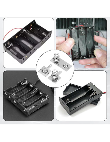 10 Pares Resortes de Batería AA Alrhso 12x11mm 12x28mm