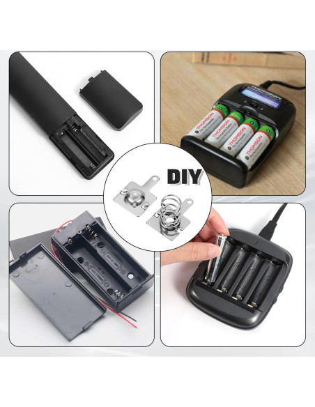 10 Pares Resortes de Batería AA Alrhso 12x11mm 12x28mm