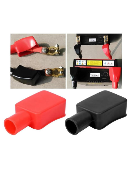 Cubierta de Terminal de Batería de Coche Zipelo 2PCS Rojo/Negro