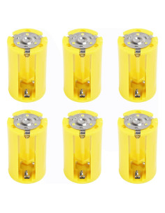 Adaptadores de Batería AA a D AEDIKO 6 Pcs 1.5V Amarillo