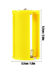 Adaptadores de Batería AA a D AEDIKO 6 Pcs 1.5V Amarillo 2