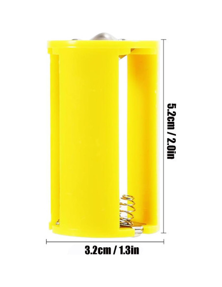 Adaptadores de Batería AA a D AEDIKO 6 Pcs 1.5V Amarillo