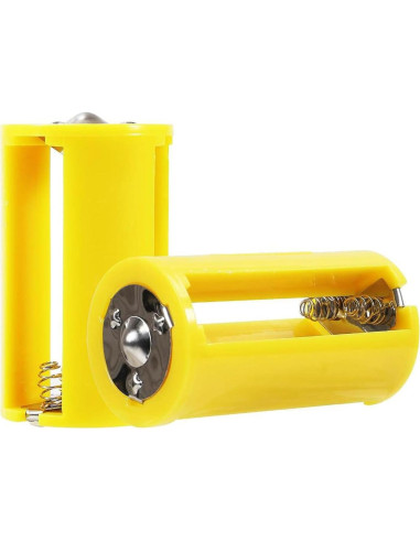 Adaptadores de Batería AA a D AEDIKO 6 Pcs 1.5V Amarillo