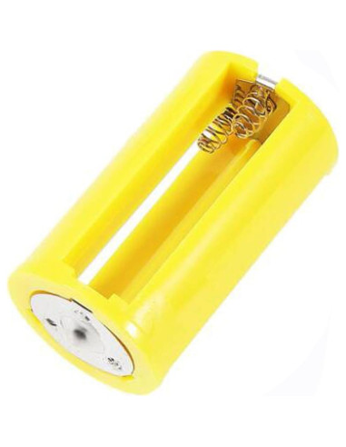 Adaptadores de Batería AA a D AEDIKO 6 Pcs 1.5V Amarillo