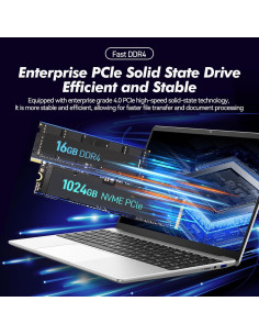 Laptop Pryloxen 15.6" FHD, 16GB RAM, 1TB SSD, Win 11 Pro 2