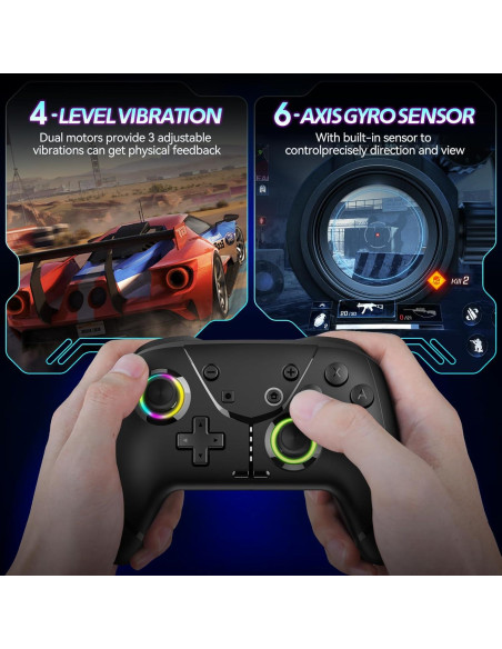 Controlador Pro Inalámbrico Ligame para Nintendo Switch 2/Lite/OLED