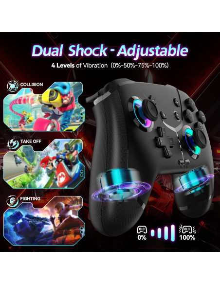 Controlador Pro Inalámbrico Ligame para Nintendo Switch 2/Lite/OLED