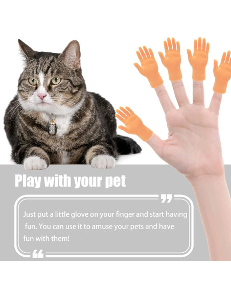 14 Mini Manos de Dedo de Goma Woozettn - Títeres Divertidos