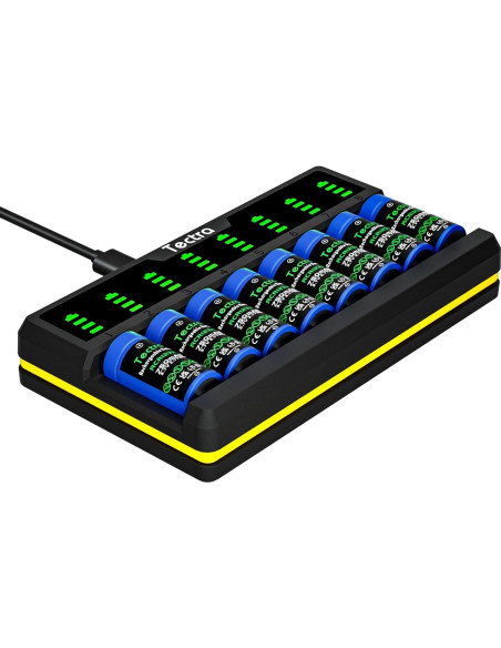 Baterías Recargables Tectra 123A 3.7V 750mAh Paquete de 12