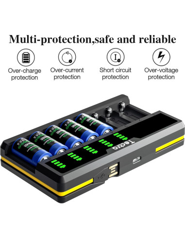 Baterías Recargables Tectra 123A 3.7V 750mAh Paquete de 12