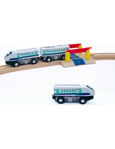 Juego de Accesorios de Vías de Tren de Madera SAIBURAZ 2