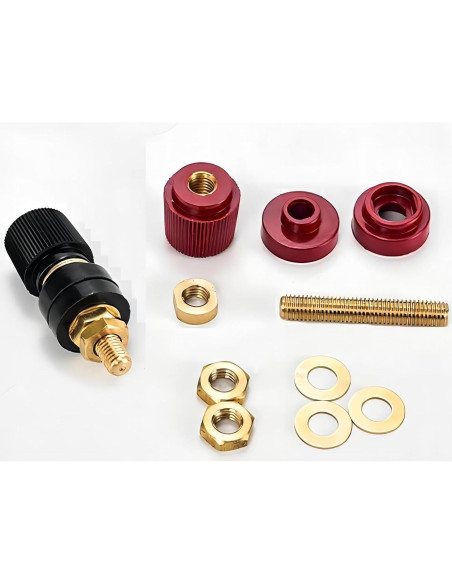 Terminales de Batería de Cobre Puro WWZMDiB M6 (6.35 mm) 2 Pcs