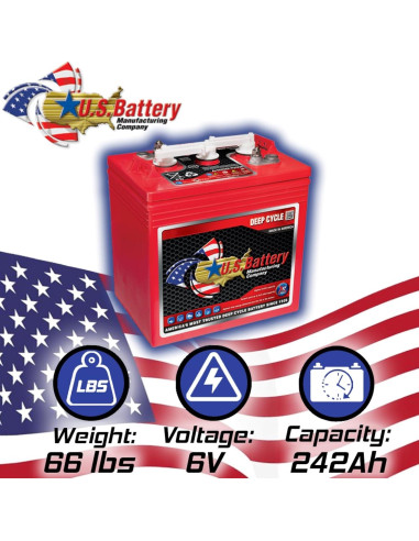 Batería Ciclo Profundo 6V 242Ah PowerStar US125CS x 4