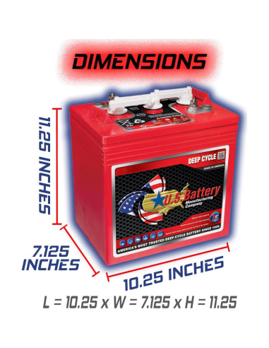 Batería Ciclo Profundo 6V 242Ah PowerStar US125CS x 4