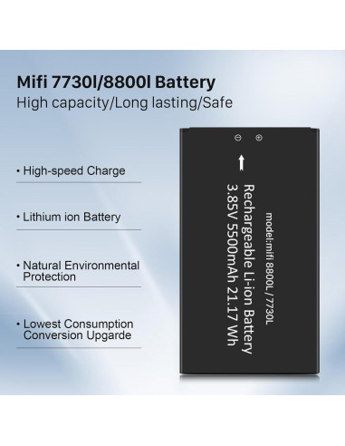 Batería de Reemplazo Mifi 8800L 5500mAh Novatel Verizon