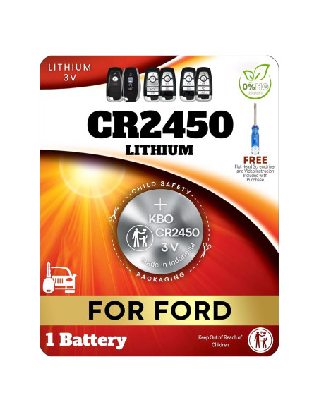 Batería de Llavero CR2450 Key Battery Outlet para Ford