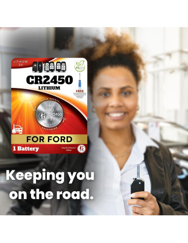 Batería de Llavero CR2450 Key Battery Outlet para Ford