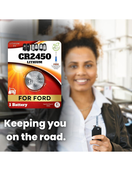 Batería de Llavero CR2450 Key Battery Outlet para Ford