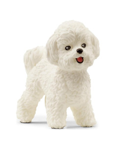 Figura de Perro Bichón Frisé Schleich - Juguete de Granja 10g