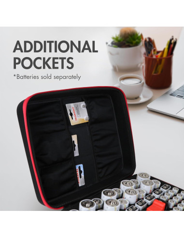 Organizador de Baterías Tenergy con Probador, Almacena 120 Baterías