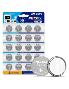 Paquete de 20 Baterías CR2450 PKCELL 3V Alta Capacidad