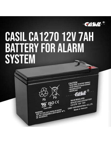 Batería de Alarma Casil CA1270 12V 7AH Recargable
