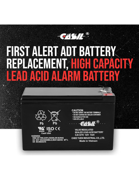 Batería de Alarma Casil CA1270 12V 7AH Recargable