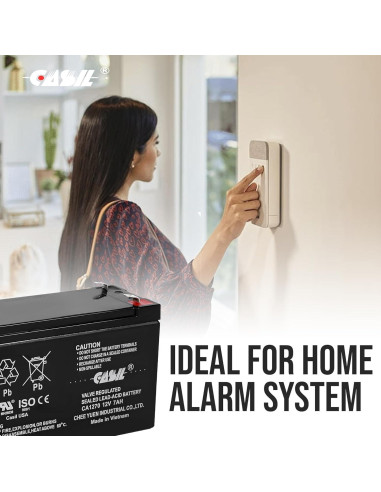 Batería de Alarma Casil CA1270 12V 7AH Recargable