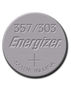 Batería de botón Energizer 357 SR44 Óxido de Plata 1.55V