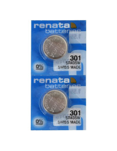 Baterías de Óxido de Plata Renata 301 SR43SW - 1.55V (2 Unidades)