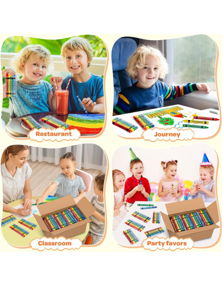 150 Crayones Ellinjan 4 Colores Mini para Niños