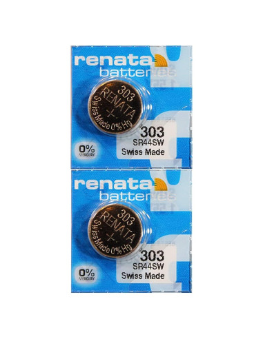 Baterías de Óxido de Plata Renata 303 SR44SW - 1.55V (2 Unidades)