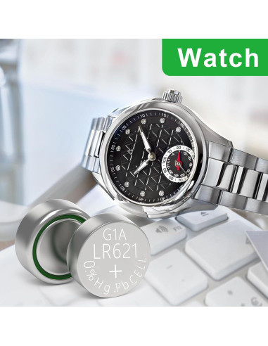 Baterías de Reloj DURNERGY AG1 SR621SW 100 Pcs Alcalinas