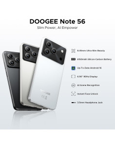 DOOGEE Note 56 Smartphone Android 16, 6150mAh, 24GB+64GB, 6.56" 2