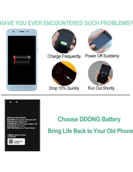 Batería de Reemplazo DDONG HB434666RBC para Huawei E5577 y E5573