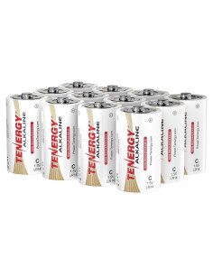 Baterías Alcalinas C Tenergy 1.5V Paquete de 12 Unidades