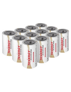 Baterías Alcalinas D Tenergy 1.5V - Paquete de 12 Unidades