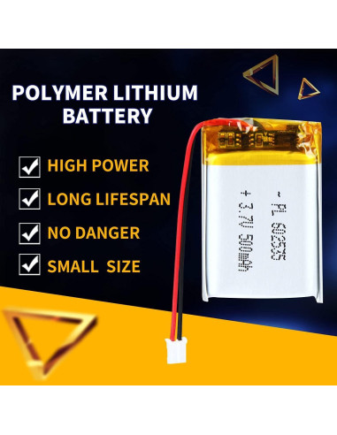 Batería Lipo 3.7V 500mAh AKZYTUE con conector JST PH2.0mm
