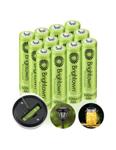 Brightown 12 Baterías Recargables AAA 600mAh NiMH Precargadas