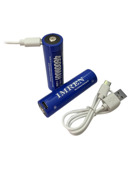 Cargador USB Tipo C IMREN 4600mAh Batería 3.7V 2 Pcs