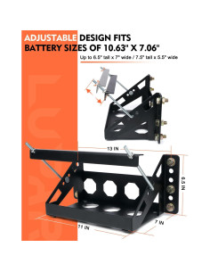 Bandeja de Montaje de Batería Lupar Ajustable 27x17.9x19.1 cm 2