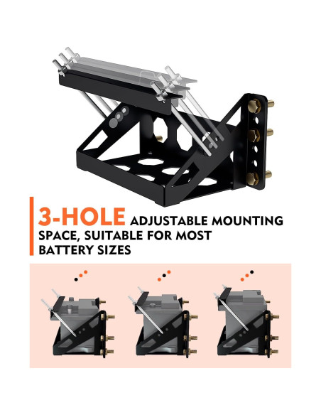 Bandeja de Montaje de Batería Lupar Ajustable 27x17.9x19.1 cm