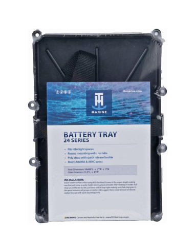 Soporte de Bandeja de Batería T-H Marine Grupo 24 - Negro