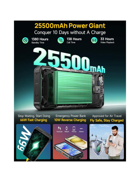 Ulefone Armor 34 5G Teléfono Resistente 32GB+512GB 25500mAh