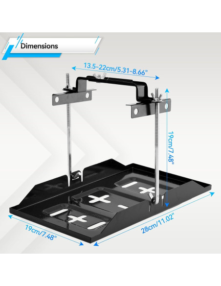 Kit de sujeción de batería OEMASSIVE 28x19cm ajustable