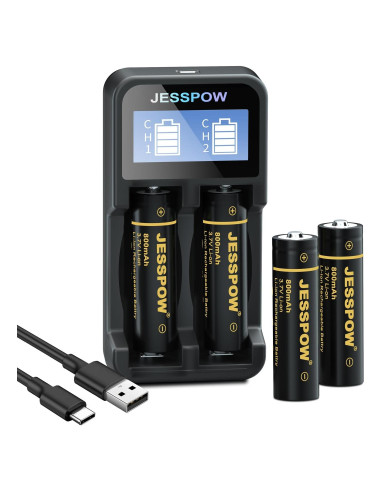 Batería Recargable 14500 JESSPOW 800mAh 3.7V Paquete de 4