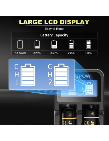 Batería Recargable 14500 JESSPOW 800mAh 3.7V Paquete de 4