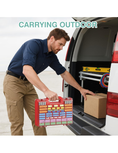 Organizador de Baterías Oachimo con Probador - Almacena 185+ Baterías