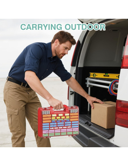 Organizador de Baterías Oachimo con Probador - Almacena 185+ Baterías